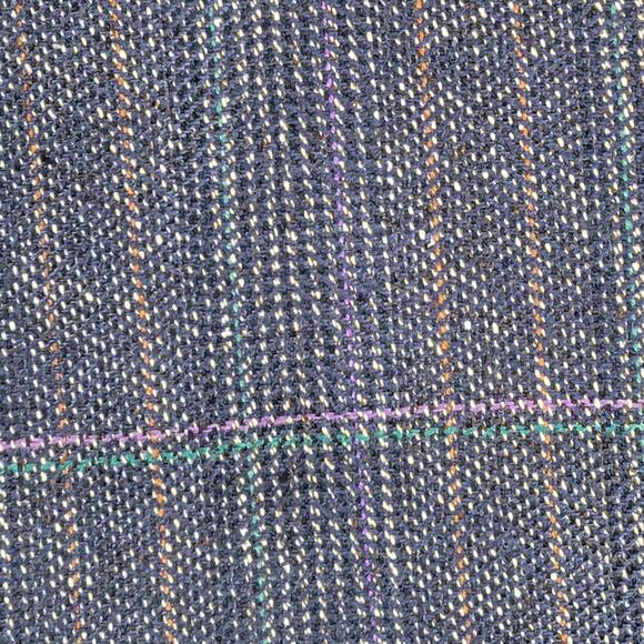 Gino Cappeli‎ Silk Sport Coat Mens 40 Long Blue Purple Windowpane Plaid 2 Button - Picture 15 of 15